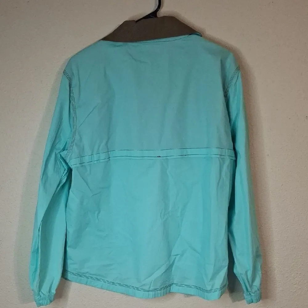 Natalie & Me Aqua Utility Jacket with Brown Accents size XL